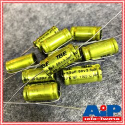 (10ตัว) 3.3uF 50V C ลำโพง สีทอง คาปาลำโพงเสียงแหลม ตัวป้องกันลำโพงเสียงแหลม คอนเดนเซอร์ คาปาซิเตอร์ลำโพง CAPACITOR 4.9 cเสียงแหลม 3.3/50V