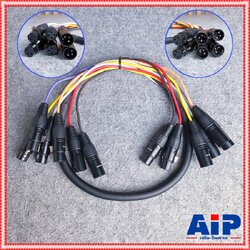 1เมตร DYNACOM J201 มัลติคอร์ 6คอร์ XLR 1เมตร P.2 J.4 ออก J.2 P.4 J-201 J 201 สายมัลติคอร์ สายXLRผู้x2เมียx4 ออก XLRเมียx2ผู้x4 เอไอ-ไพศาล