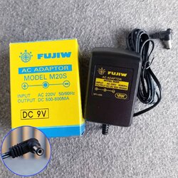 Adaptor FUJIW M20S 9V (ขั้ว +ใน -นอก) positive polarity 800mA มีเรคกูเลเตอร์ ให้ไฟเรียบ M 20 S อะแด๊บเตอร์