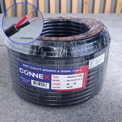 ขด50เมตร CONNEX EVO-215 สายลำโพง ทองแดงแท้ 2x1.5mm สายสีดำ สายลำโพงกลางแจ้ง EVO215 EVO 215 สายลำโพง2คอร์ เอไอ-ไพศาล