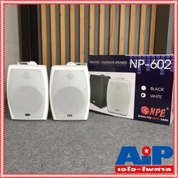 1คู่ สีขาว NPE NP602 ตู้ลำโพง ติดผนัง ตู้ลำโพงแขวน NP 602 NP-602 6นิ้ว ติดผนัง เอไอ-ไพศาล