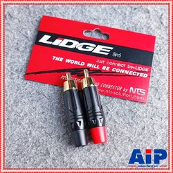 1คู่ LIDGE YM-250F ตัวดำ ท้ายยาง สีแดง + สีดำ ปลั๊ก RCA ตัวผู้ YM250 F แจ็คอาร์ซีเอตัวผู้ ปลั๊ก RCA สำหรับเข้าสาย ต่อ สายสัญญาณ YM250F เอไอ-ไพศาล