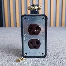 สีดำ บล็อคยางปลั๊กไฟ2ช่อง X-6 พร้อมเต้ารับคู่3ขา R270U-B สีดำ ปลั๊กไฟ ปลั๊กพร้อมเต้ารับ เอไอ-ไพศาล