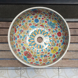 CSP-250TSE อ่างล้างหน้า อ่างล้างมือเซรามิคเขียนลาย