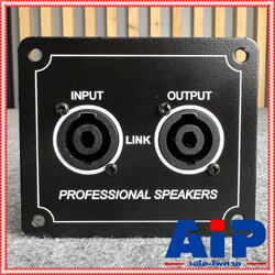 1อัน ดำ+ดำ เพลทเหล็ก2speakon 8 x9.5cm. เพลทเหล็ก2รู แท็ปลำโพง แท็ปลำโพงเหล็ก2สเปคคอน เพลทเหล็กSPEAKONx2 แผ่นเพลท เหล็ก เหลี่ยมเล็ก สีดำหลังตู้ลำโพงพร้อมสเปคคอนคู่ 8 x 9.5 cm. PROFESSIONAL เอไอ-ไพศาล