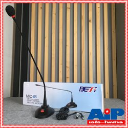 BEST MIC-68 ไมค์ตั้งโต๊ะมีไฟ ไมค์ Condenser ไมค์คอยาว60cm ไมค์ Condenser ตอบสนองความถี่ (Hz) 60Hz-16000Hz MIC68 MIC 68 เอไอ-ไพศาล