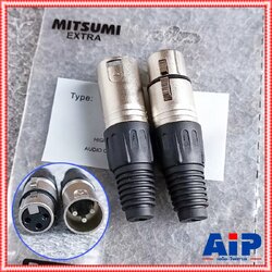 ลดล้างสต็อค (1คู่ ผู้1เมีย1) MITSUMI C07EX XLR MALE + XLR FEMALE ปลั๊ก + แจ็ค XLR ( ผู้ + เมีย ) CANNON ผู้+เมีย C 07 EX เอไอ-ไพศาล