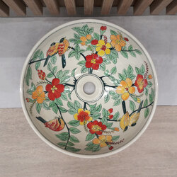 CSP-431RSA อ่างล้างหน้า อ่างล้างมือเซรามิคเขียนลาย