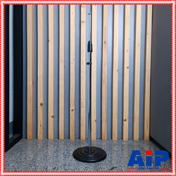 ไม่รวมคอจับไมค์ ขาตั้งไมค์ฐานกลมตรงโคมเมี่ยม MP-5 ขาไมค์ตั้งพื้น วัสดุเหล็กชุบโครเมี่ยม สีเงิน แข็งแรงทนทาน ฐานกลม MP 5 MP5 เอไอ-ไพศาล