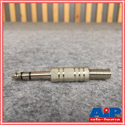 1ตัว ปลั้กไมค์ST-เหล็ก ท้ายสปริง P.ไมค์STเหล็ก ปลั๊กไมค์สเตอริโอสีเงิน ปลั๊กไมค์สเตอริโอ ปลั๊กไมค์STเหล็กสีเงิน เอไอ-ไพศาล