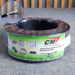 ขด100เมตร CM สายชีลด์ STEREO 3.2mm 26awg CM-A1126 สายสัญญาณ สาย ชีลด์ สเตอริโอ CM CM A1126 A 1126 เอไอ-ไพศาล