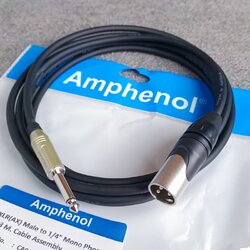 3เมตร AMPHENOL สายXLRผู้-PHONE 3เมตร CA04-33-C-003 สาย ปลั๊กไมค์ - แคนนอลผู้ สายสัญญาณ P.MIC MONO - P.XLR เอไอ-ไพศาล