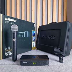 SHURE BLX24TH/SM58-M19ไมค์ลอย ไมโครโฟนไร้สาย มือถือเดี่ยว Microphone ชัวร์ BLX24TH/SM58 M19 BLX24TH/SM58M19 เอไอ-ไพศาล+++