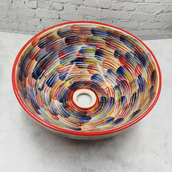 Ceramikplus No.CST-162RSA อ่างล้างหน้าเซรามิคแบบลอย อ่างล้างมือเซรามิกแบบวางบนเคาน์เตอร์ อ่างสปา (Ceramic Washbasin Sink)