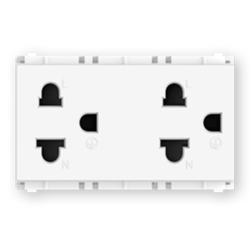 F01G7U2 เต้ารับคู่ มีกราวน์ มีม่านนิรภัย สีขาว OPPLE F01G7U2