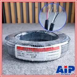 ขด20เมตร สายชีลด์STคู่ 6MM JSL-2049-6 สีดำ สายชีลด์ สายชีลด์คู่ สายชีลด์คู่6mm JSL 2049-6 JSL2049-6 สายชีลด์สเตอริโอ เอไอ-ไพศาล