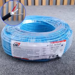สีน้ำเงิน ขด50เมตร CM สายไมค์สเตอริโอ 6mm M2-2323 สายไมค์ST 23AWG M2 2323 สายสัญญาณ ST สายไมค์CM สายไมค์ 6mm เอไอ-ไพศาล