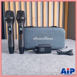 มี 5สี ให้เลือก SOUNDVISION DW-2GO ไมค์ลอยคู่ ดำ / ขาว / ฟ้า / ม่วง / ชมพู / เทา UHF ดิจิตอล ไมโครโฟนไร้สายคู่ DW 2GO DW2GO เอไอ-ไพศาล
