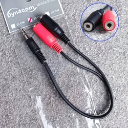 ยาว25เซนติเมตร DYNACOM สาย TR-ST ผู้ ออก TR-ST เมีย x2 J-204 สายทด AUX เอไอ-ไพศาล