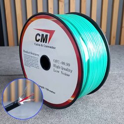ขด100เมตร CMสายไมค์ST 6mm M2-2323 สีเขียว 100M สายไมค์ST M2 2323 สีเขียว สายสัญญาณ ST สายไมค์CM สายไมค์ 6mm เอไอ-ไพศาล