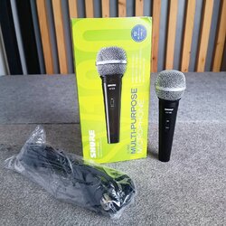 สินค้าใหม่ กล่องนอกไม่สวย SHURE SV-100X ไมค์โครโฟนพร้อมสาย4.5เมตร sv-100 SV 100 X ไมค์โครโฟน แบบสาย แท้มหาจักร ไมค์ร้องเพลง ชัวร์ ไมค์สาย ไมค์โครโฟนสาย เอไอ-ไพศาล