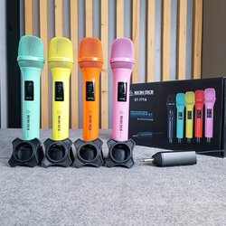 มี 4 สีให้เลือก MICROTECH ET-777A ไมค์ลอย ถือคู่ UHF เครื่องรับเล็ก เขียว / เหลือง / ส้ม / ชมพู ET 777A ET777A ไมค์ลอยมือถือคู่UHF ไมโครโฟนแบบไร้สาย เอไอ-ไพศาล
