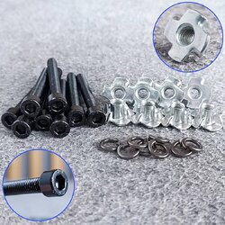 ถุง8ชุด น๊อตหัวหกเหลี่ยม 50mm พร้อม T-NUT M6 น็อตยึดลำโพง สกรู น็อตยึดร่อง น็อตสำหรับตู้ลำโพง เอไอ-ไพศาล