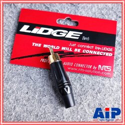 LIDGE YM-250F ตัวดำ ท้ายยางดำ ปลั๊ก RCA ตัวผู้ YM250 F แจ็คอาร์ซีเอตัวผู้ ปลั๊ก RCA สำหรับเข้าสาย ต่อ สายสัญญาณ YM250F เอไอ-ไพศาล