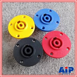 1ตัว มี4สีให้เลือก J.SPEAKON ติดแท่นกลม สีดำ/แดง/เหลือง/น้ำเงิน แจ็คสเปคคอนตัวเมีย สเปคคอนกลมใหญ่ J.SPEAKONตัวเมีย เอไอ-ไพศาล