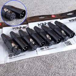 แพ็ค4คู่ สีดำ KANE SILVER1B+2B XLR ตัวผู้+ตัวเมีย สีดำ ปลั๊กแคนนอนผู้+เมีย CANNON SILVER1B+2B เอไอ-ไพศาล