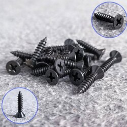 ถุง20ตัว สกรูFHดำ 8X3/4นิ้ว น็อตดำเกลียวปล่อย สกรูดำเกลียวปล่อย สกรู น็อต น็อตเกลียวปล่อย3/4นิ้ว น็อตเกลียวปล่อยหัวแบน เอไอ-ไพศาล