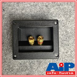 แท็บลำโพง ไบติ้งบอร์ดสีทอง 1ชั้น เหลี่ยม ขนาดประมาณ 78x92มม. ขั้วลำโพง ขั้วต่อลำโพง ทรงเหลี่ยม แท็บต่อลำโพง ราคาต่อ1อัน เอไอ-ไพศาล