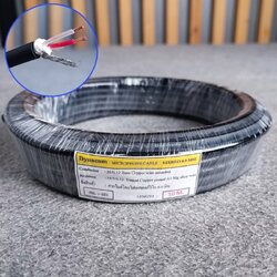 สีดำ ขด10เมตร DYNACOM JSL-021 สายไมค์STสีดำ 6MM ขด10เมตร สายชีลด์JSL 021 JSL021 สายสัญญาณ สายไมค์ST 6MM สายชีนสเตอริโอ เอไอ-ไพศาล