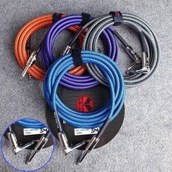 3เมตร(1เส้น) KIRLIN IWCC-202PN สายกีต้าร์3เมตร ตรง+งอ มีให้เลือก 4สี สีส้ม / ม่วง / ดำ / น้ำเงิน สายแจ็คกีต้าร์ แบบถัก 20awg สายไมค์หัวท้าย สายสัญญาณสำเร็จรูป เอไอ-ไพศาล