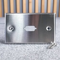 แผ่นสแตนเลส VGA 1รู SWP-1V-0-NA แผ่นเพลทVGA 1รู แผ่นเพลทเจาะรู แผ่นเพลทสแตนเลส งานติดตั้ง เครื่องเสียง สัญญาณเสียง คอมพิวเตอร์ เอไอ-ไพศาล