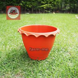 กระถางพลาสติกปากจีบ#9