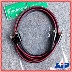 DYNACOM สายRCA4หัว ข้างละ2หัว 1M J2049-6 สายดำ หัวดำ สายแจ็คAVข้างละ2หัว 1เมตร สายสัญญาณสำเร็จรูป เอไอ-ไพศาล