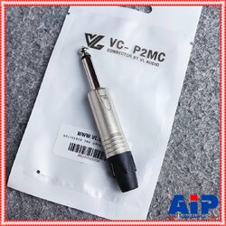 VL-AUDIO VC-P2MC P.MIC MONO ปลั๊กไมค์โมโน VC P2MC VCP2MC แจ็คโฟนโมโนตัวผู้ ปลั๊กไมค์MONO เอไอ-ไพศาล