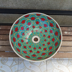 CSP-210RSA อ่างล้างหน้า อ่างล้างมือเซรามิคเขียนลาย