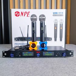 NPE UW-111/MH-58/MH-58 ไมค์ลอยคู่ ไมโครโฟนไรสาย คลื่นความถี่ใหม่ UHF (694-703MHz/748-758MHz) UW 111 / MH 58 เอไอ-ไพศาล