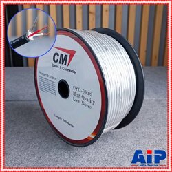 ขด100เมตร CM สายไมค์สเตอริโอ 6mm M2-2323 สีเทา 100M 23AWG สายไมค์ST M2 2323 สีขาว สายสัญญาณ ST สายไมค์CM 100เมตร สายไมค์ 6mm เอไอ-ไพศาล