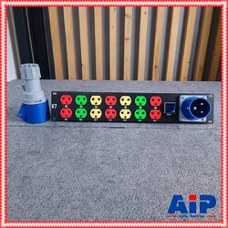 TECHCRON ปลั๊กติดแร็ค รุ่น K7 เพลท 2U ติดแร็ค 32A พร้อมใช้งาน จอแสดงผล โวล์ทแอมป์สีน้ำเงิน แถมPOWERปลั๊กตัวเมีย เอไอ-ไพศาล