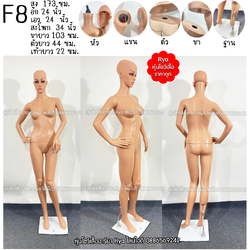 หุ่นเต็มตัวผู้หญิงพร้อมฐานวาง แต่งหน้าสวย สีเนื้อ หุ่นนอกพลาสติกสีเนื้อเกรดสวย ถอดประกอบแขนขาและฐานวางได้ค่ะ (ราคาไม่รวมวิก)