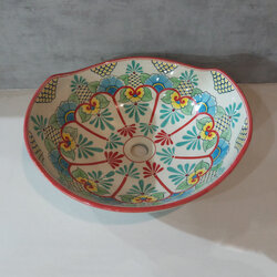 CSP-221OSA อ่างล้างหน้า อ่างล้างมือเซรามิคเขียนลาย