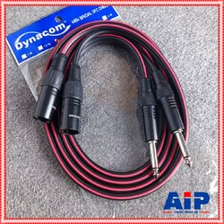 2เมตร DYNACOM สาย P. CANNON - P. MIC ข้างละ2หัว J2049-6 แคนนอนตัวผู้ 2หัว ออก ปลั๊กไมค์โนโน2หัว สายสัญญาณ ไดน่าคอม เอไอ-ไพศาล
