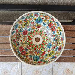 CSP-250RSA อ่างล้างหน้า อ่างล้างมือเซรามิคเขียนลาย