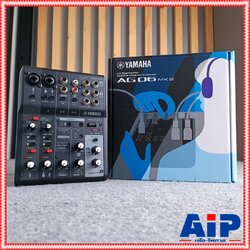YAMAHA AG-06MK2B สีดำ MIXER มิกเซอร์สตรีมมิกแบบสด 6 ช่องพร้อมอินเตอร์เฟสเสียง USB AG 06 MK 2 B AG06MK2B เอไอ-ไพศาล