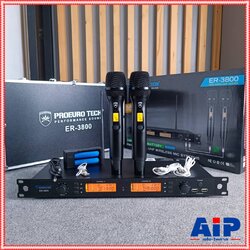 PROEUROTECH ER-3800 ไมค์ลอย UHF ไมค์ชาร์จได้ รุ่นใหม่ ปรับความถี่ได้ ความถี่ใหม่ มีกระเป๋า โปรยูโรเทค ER 3800 ER3800 เอไอ-ไพศาล