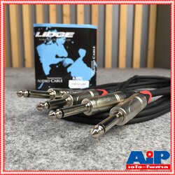 สายคู่ข้างละ2หัว 1.5เมตร LIDGE YM-713 สาย MIC - MIC x2 สายดำ YM 713 YM713 สายสัญญาณเสียง PHONE ออก PHONE ข้างละ2หัว สายสัญญาณ