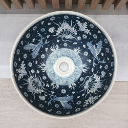 CSP-408RMA อ่างล้างหน้า อ่างล้างมือเซรามิคเขียนลาย